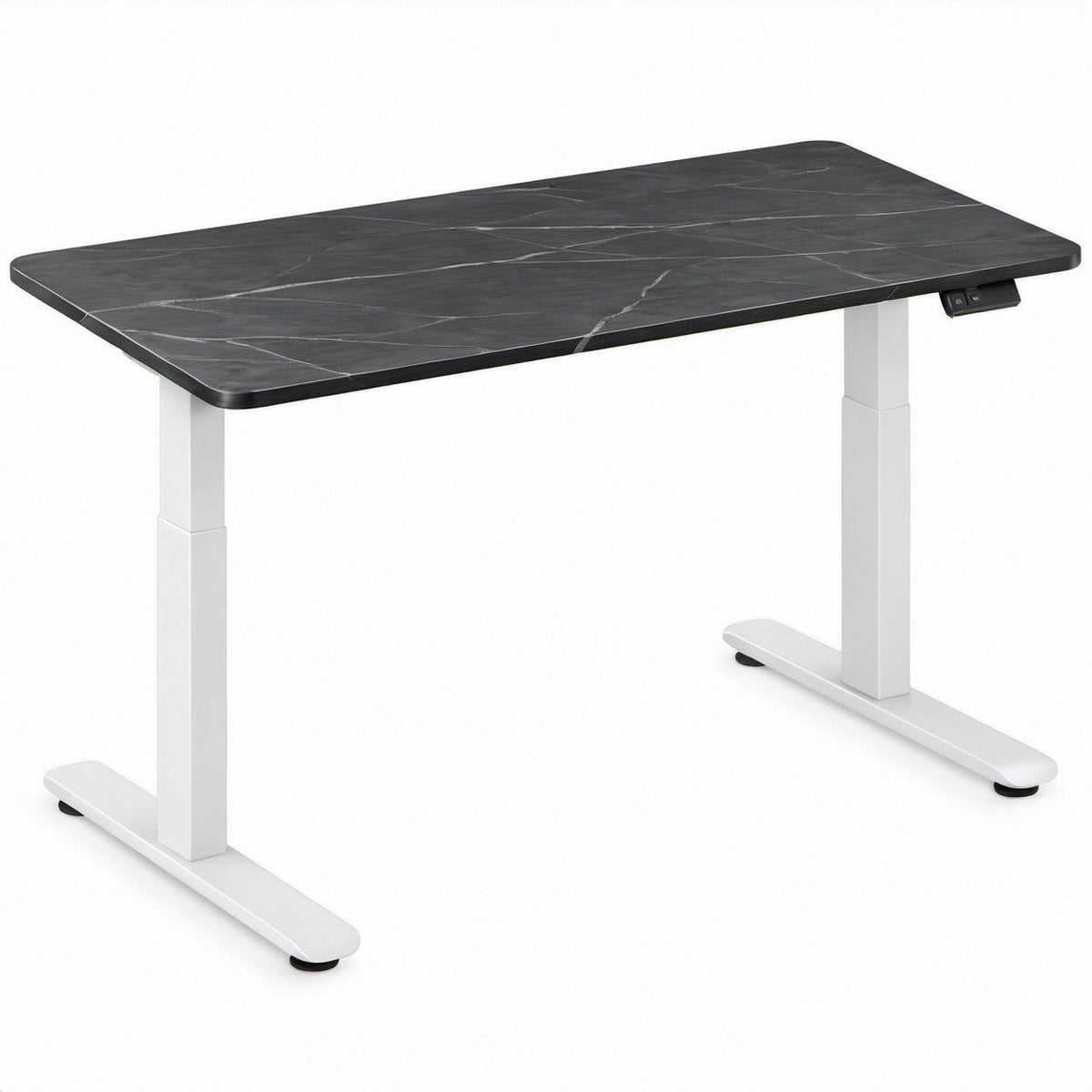 Secretária Elétrica Regulável em Altura 120 x 60 x 72-120 cm Preto/Branco/Cinzento